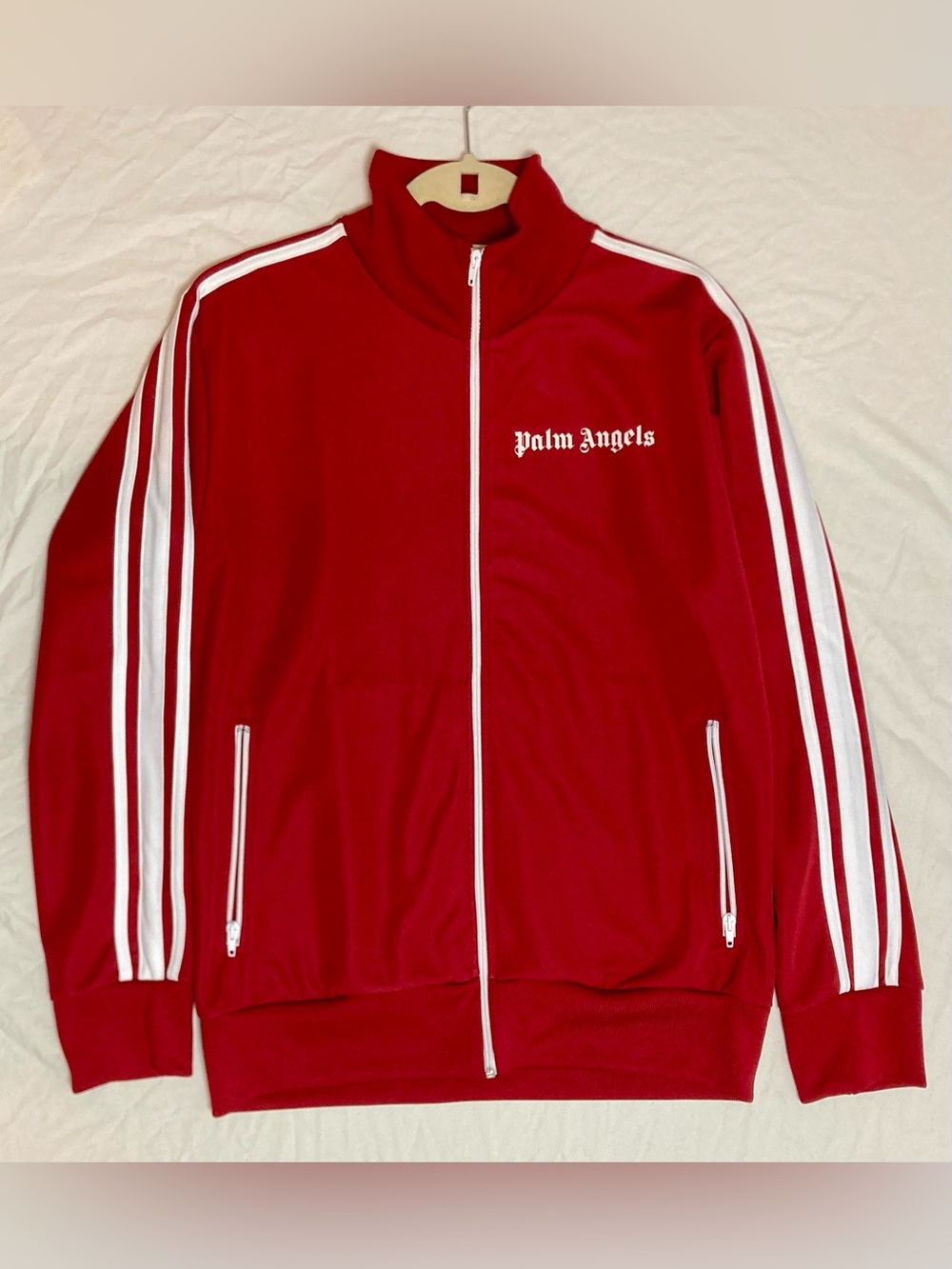 Palm Angels Red Graphic Windbreaker Jacket Men’s XL